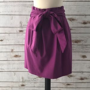 • J. Crew Pleated Sash Skirt •